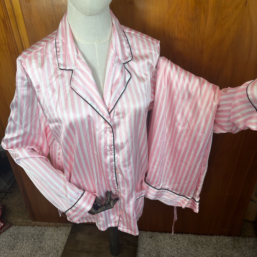 Victoria's Secret Satin Striped Pajama Set